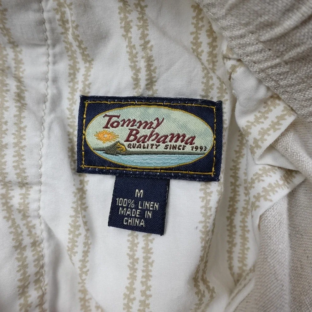 Tommy Bahama Relax Linen Pants Mens Medium Beige Beach Coast Resort Trouser